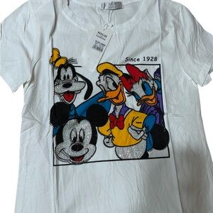& Other Stories White Tee with Cartoon Print
